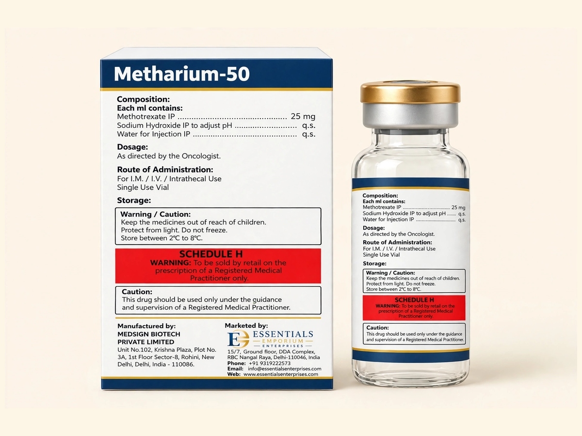 Metharium Methotrexate Injection Ip 50 Mg thumbnail 2