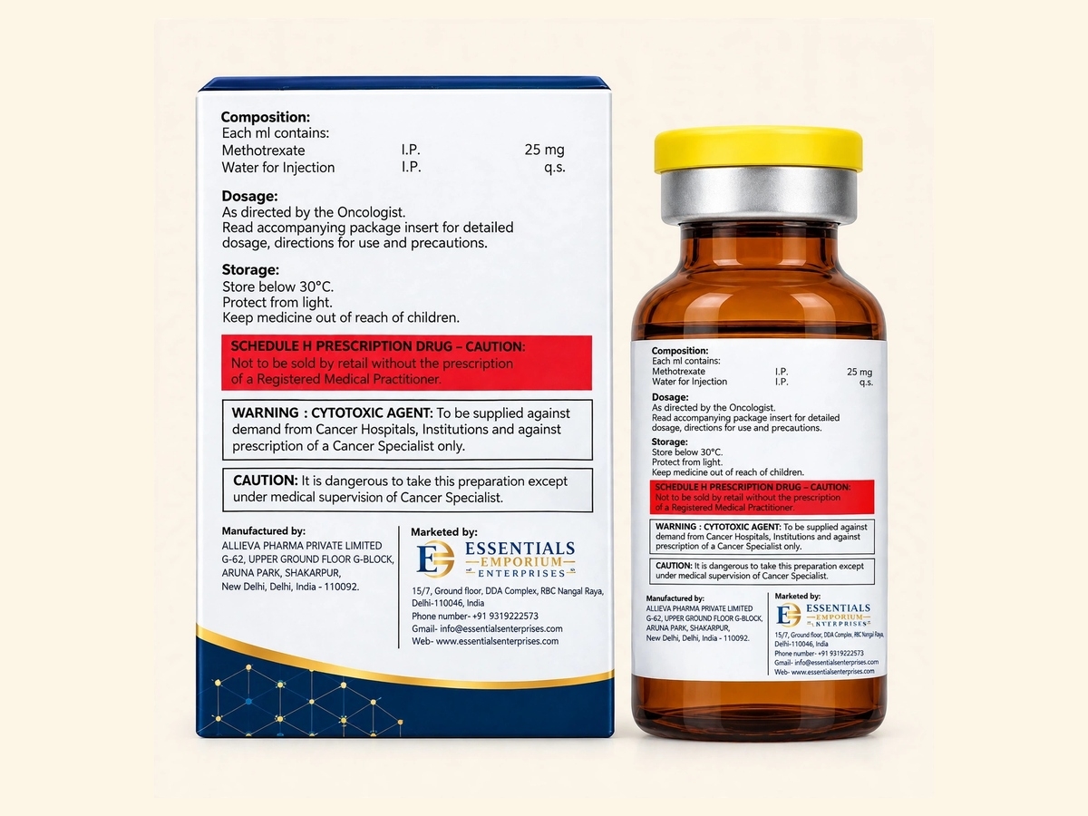 Methairum Methotrexate 500 mg Injection IP thumbnail 2