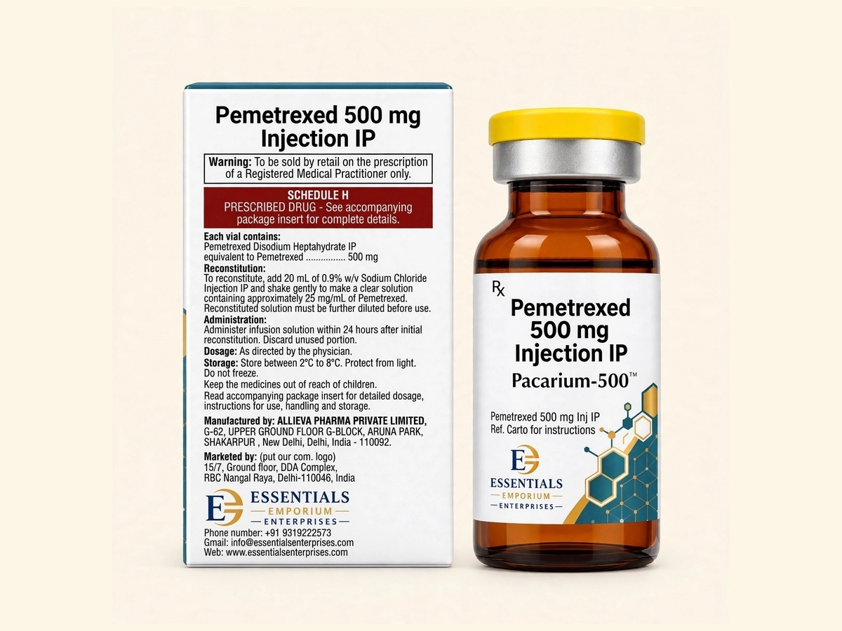 Pacarium Pemetrexed Injection IP  500 Mg thumbnail 2